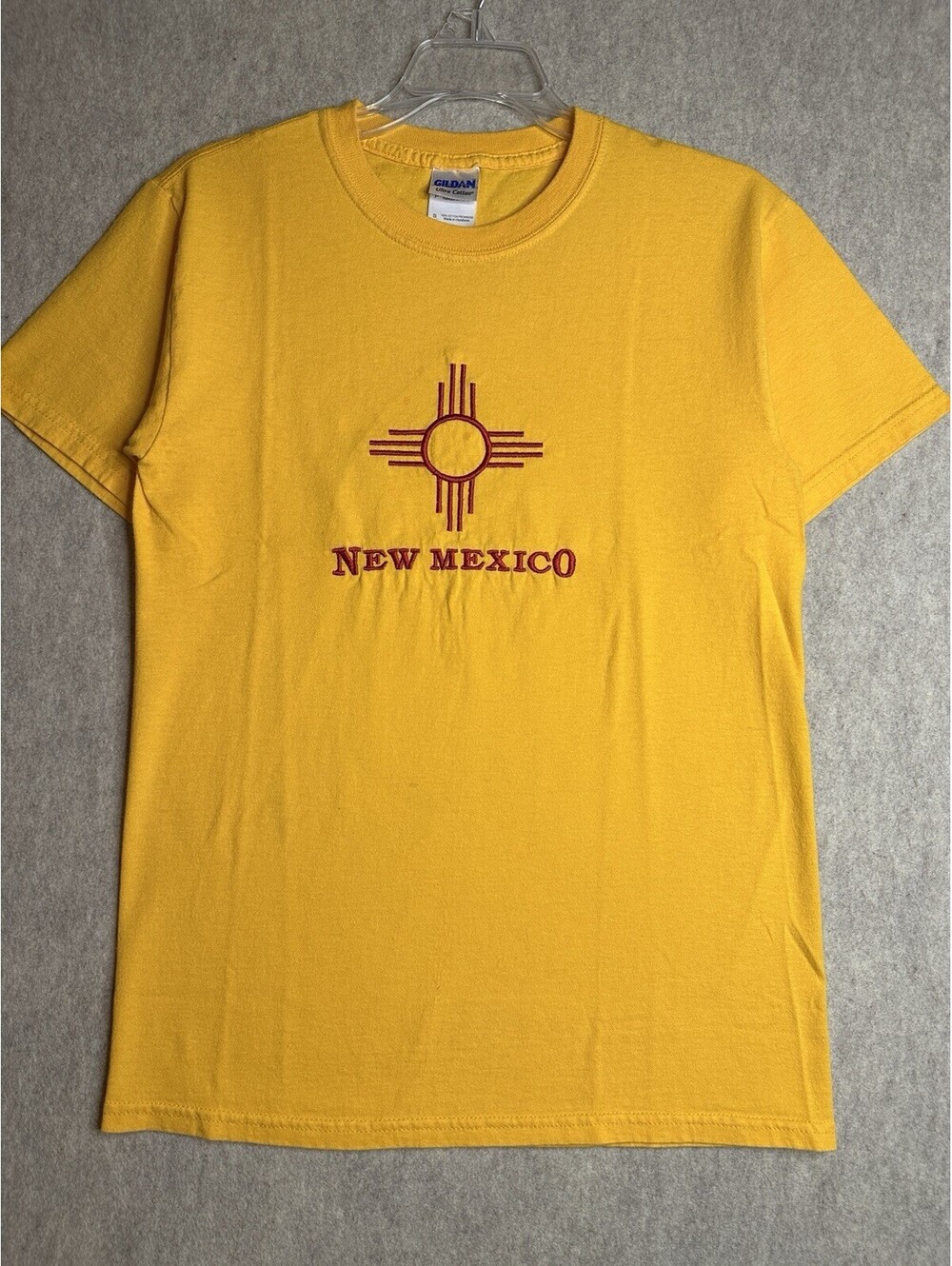 New Mexico Zia Flag Tshirt Men Size L Sun Symbol Embroidered